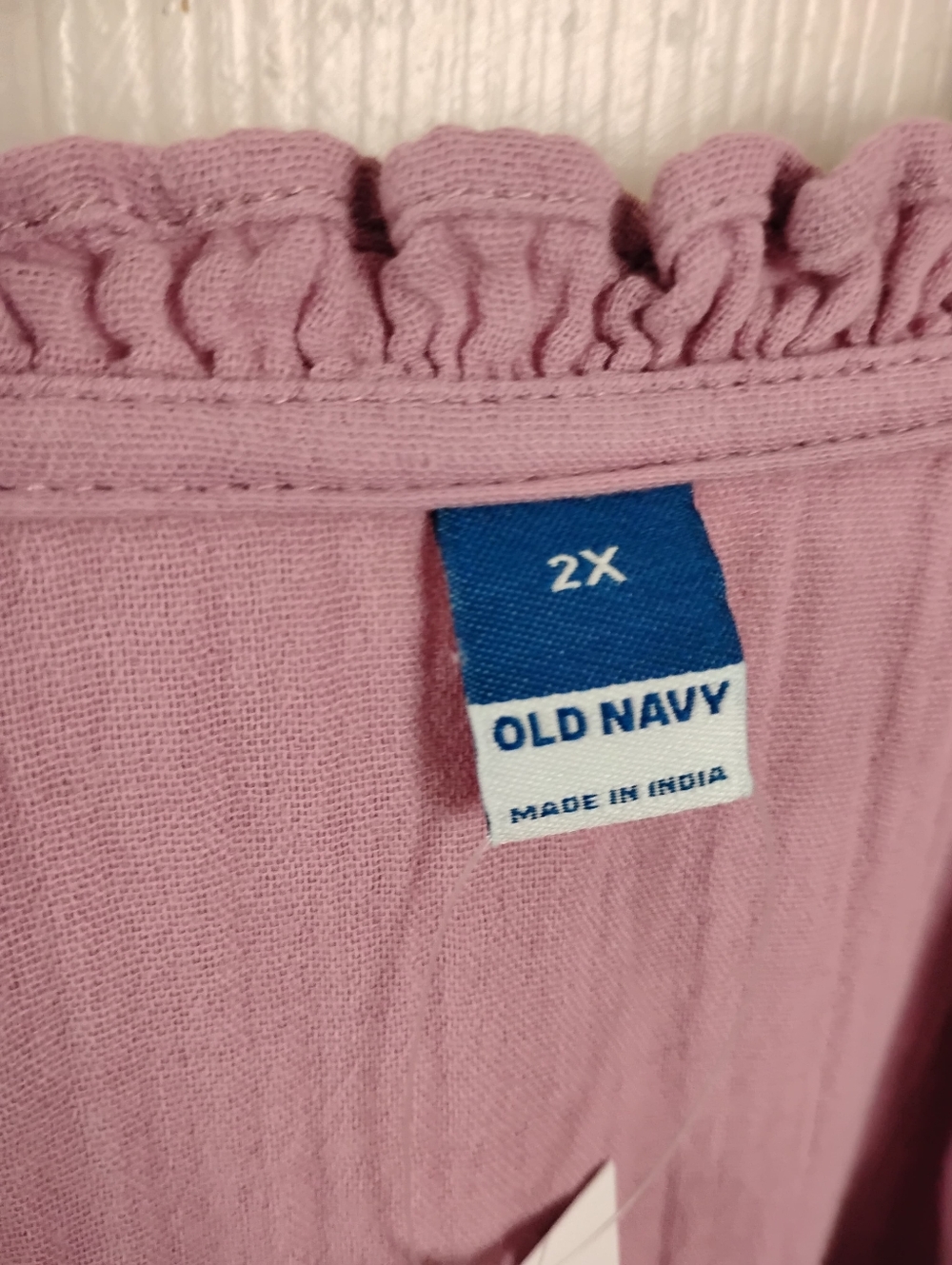 New Old Navy Split-Neck Crinkle Gauze Mini Swing Dress In Rose Dawn Size 2X - Picture 5 of 7